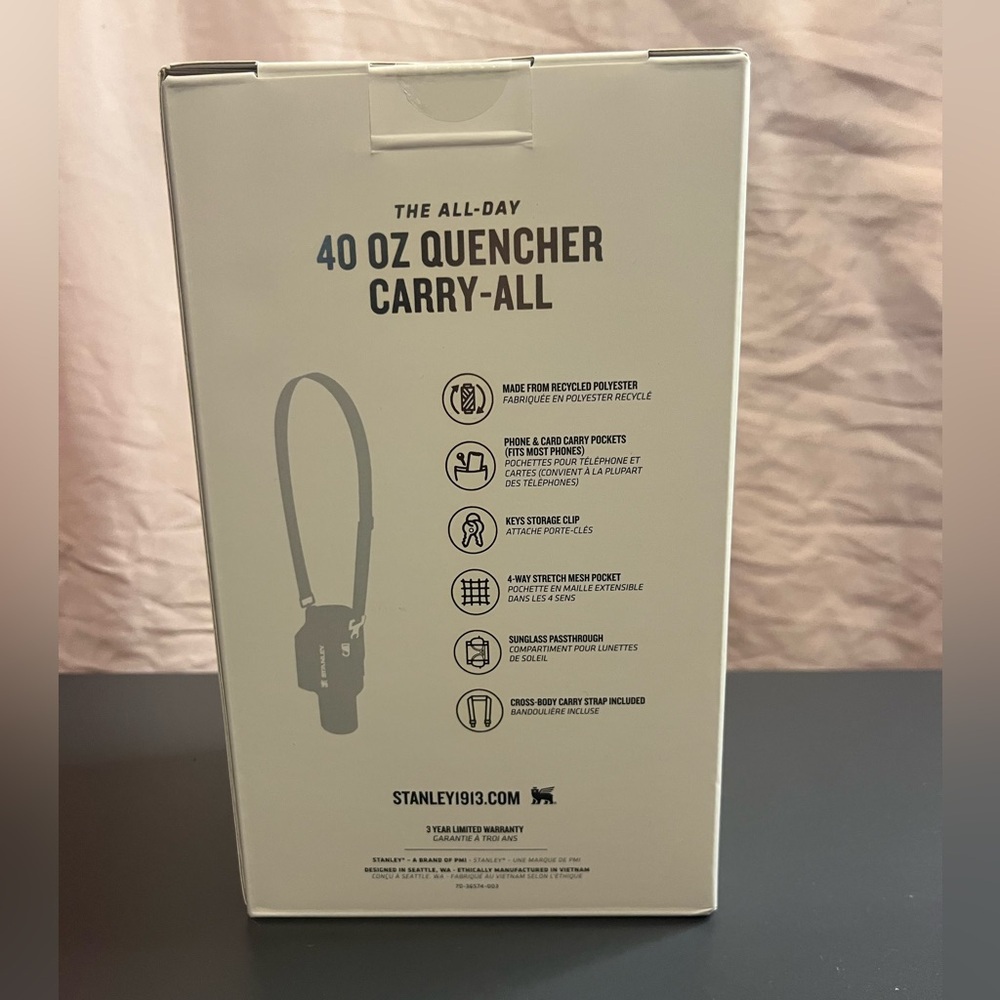 Stanley Coral Quencher H2.0 40oz Tumbler Bundle Carry-All Boot Straw Cover NEW - Picture 6 of 8